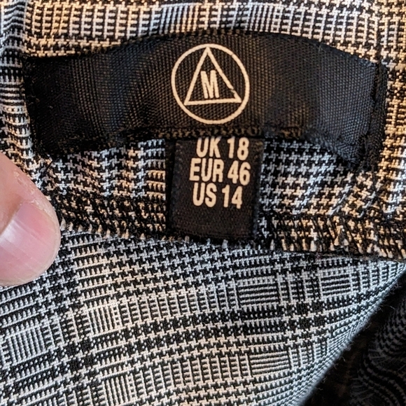 Missguided Plaid Full Zip Mini Skirt Sz 14 - Picture 4 of 6